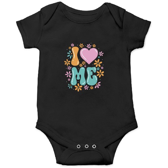 I Love Me Balloon Heart Decor Flower Floral Onesies