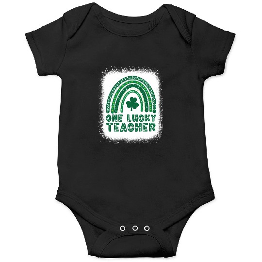 One Lucky Teacher St Patrick'S Day Rainbow Onesies