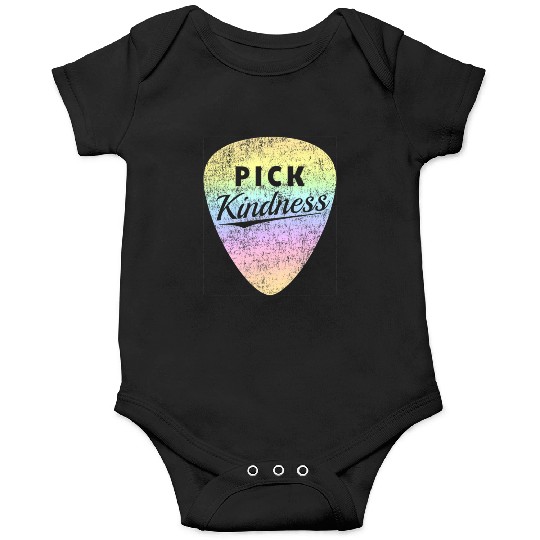 Pastel Rainbow Guitar Pick Pun Anti-Bullying Pick Onesies