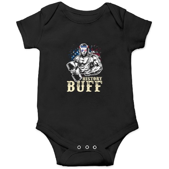 History Buff Independence Day Lincoln Patriot USA Onesies