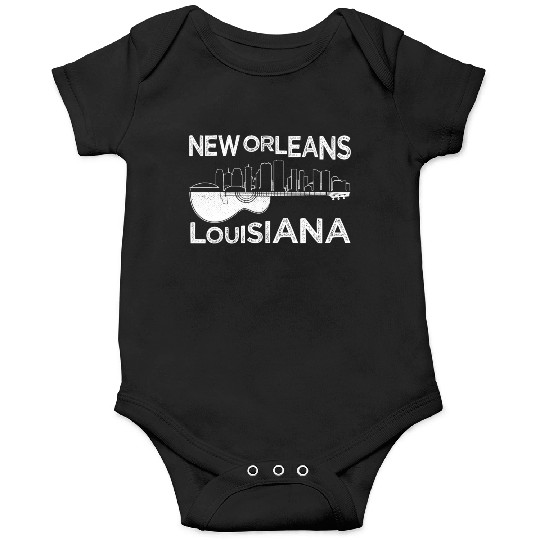 Souvenir New Orleans Guitar Music Louisiana New Onesies