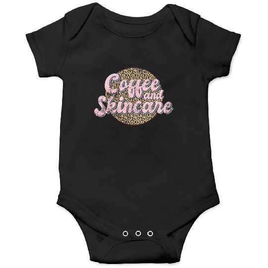 Coffee And incare Leopard Esthetician incare Onesies