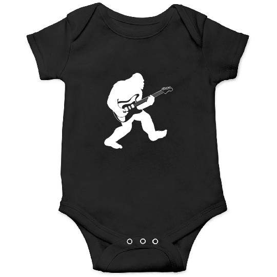 Bigfoot playing electric guitar Onesies