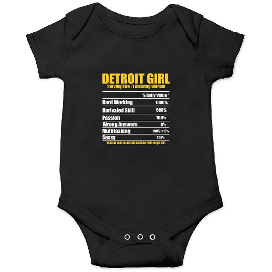 Hilarious Detroit Definition Motor City American Onesies