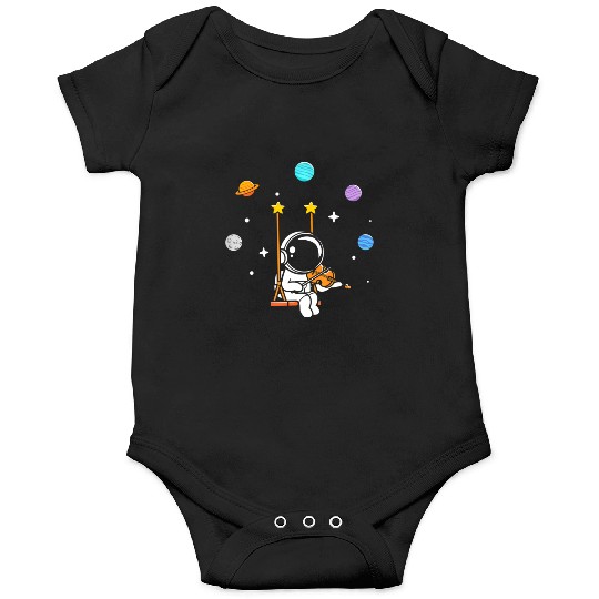 Astronaut Violin Player Violinist Viola Classical Onesies