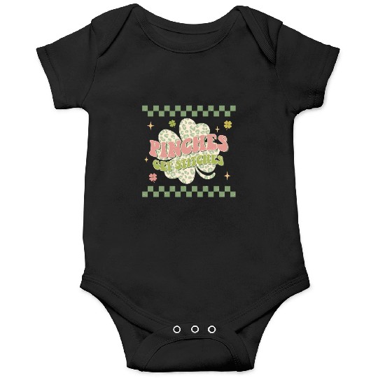 St Patric Dayches Get Stitches Shamrock Onesies