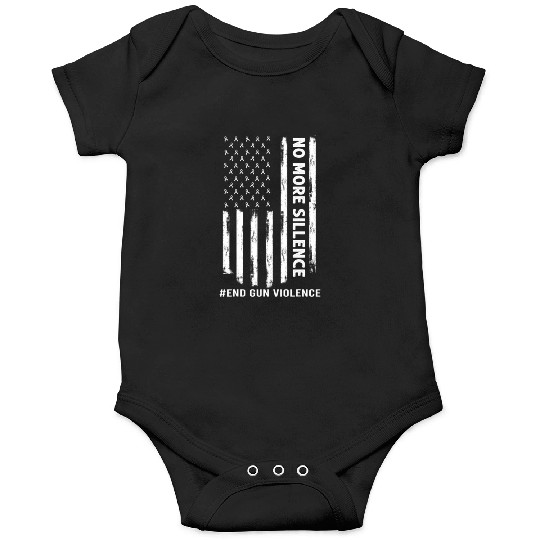 Enough End Gun Violence American Flag Onesies
