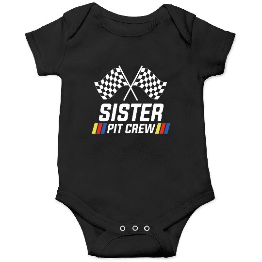 Pit Crew Sister Matching Racer Drag Racing Onesies