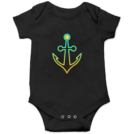 Preppy Nautical Anchor For Sailors Boaters Onesies