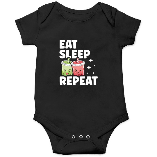 Eat Sleep Boba Tea Repeat Bubble Tea Lover Drinker Onesies
