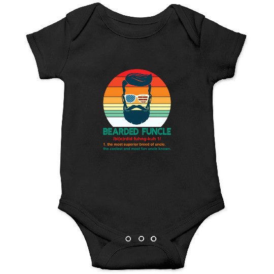 Bearded Funcle Definition Uncle Onesies