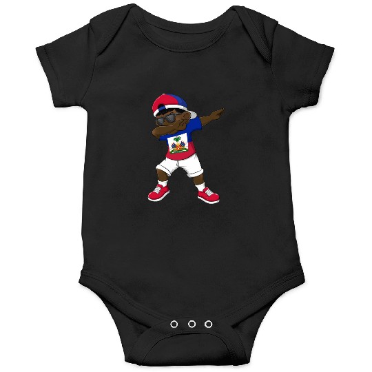 Dabbing Haitian Haiti Flag Dab Dance Onesies