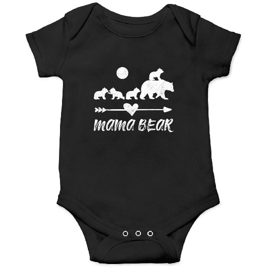 Mama Bear Onesies With Four Bear Cubs