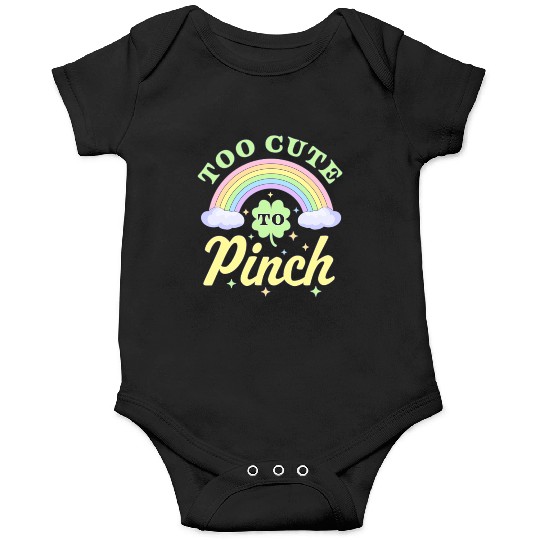 Saint Patricks Day Rainbow Lucky Clover Onesies