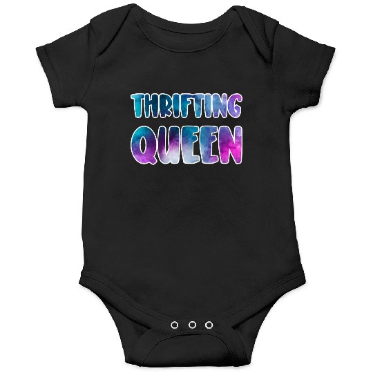 Thrifting Queen blue purple watercolor Onesies