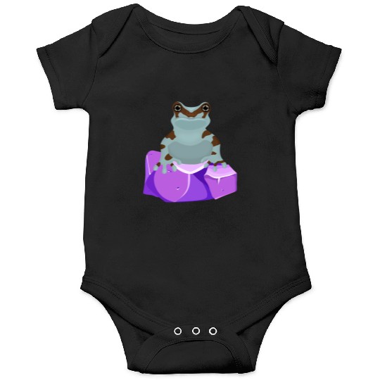 Frog Crystal Amethyst Gemstone For Toad Owners Onesies