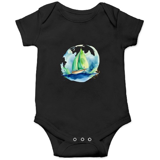 Boat Boating Sailor Sailboat Sailing Yachting Onesies