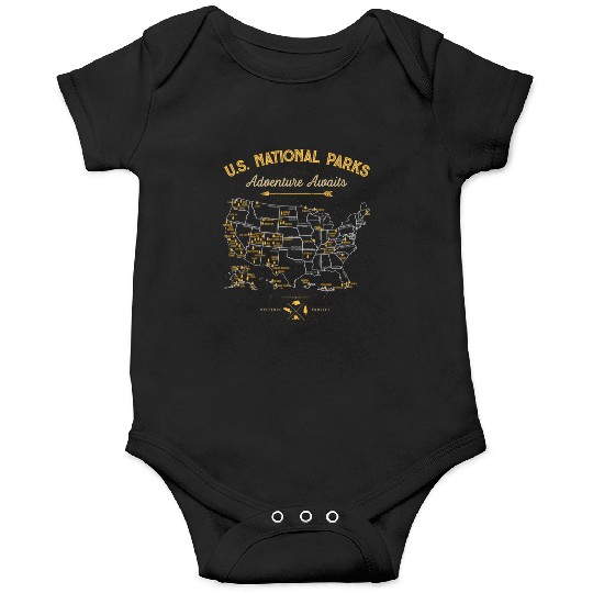 62 National Parks Map Us Park Camping Hiking Onesies
