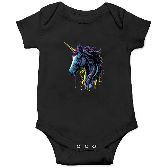 Neon Splash Unicorn Onesies