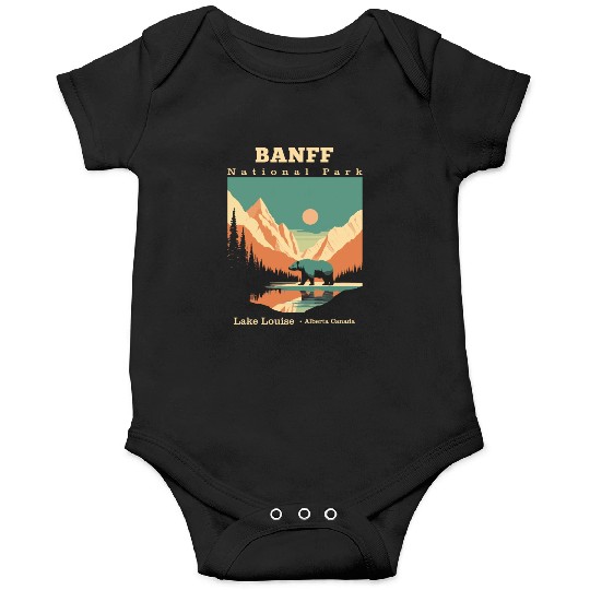 Vintage Retro Canadian Banff National Park Onesies