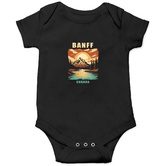 Vintage Retro Canadian Banff National Park Onesies