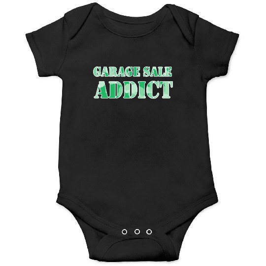 Garage Sale Addict green camo Onesies