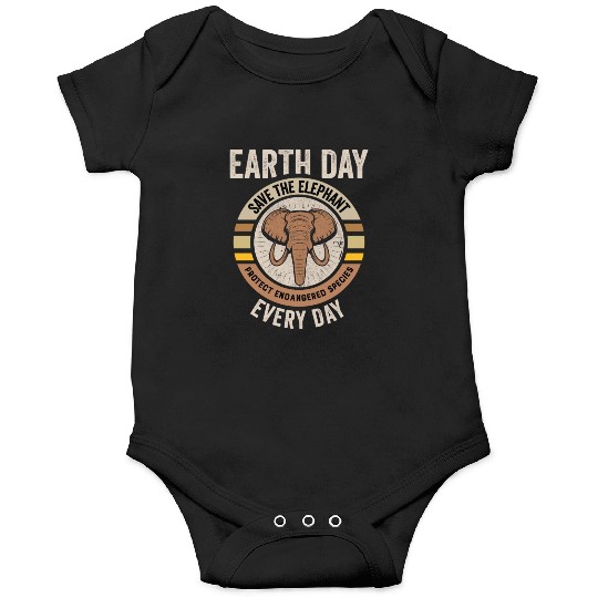 Save The Elephant Protect Endangered Species Earth Onesies
