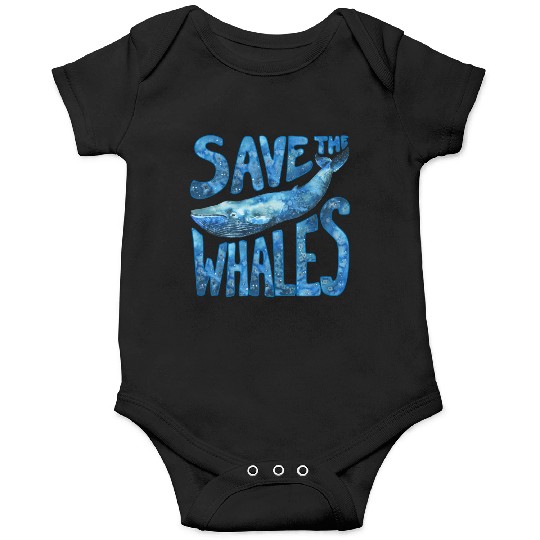 Save The Whales Blue Whale Design Onesies