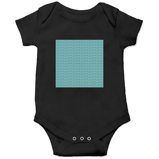 Retro Teal Chevron Pattern Onesies