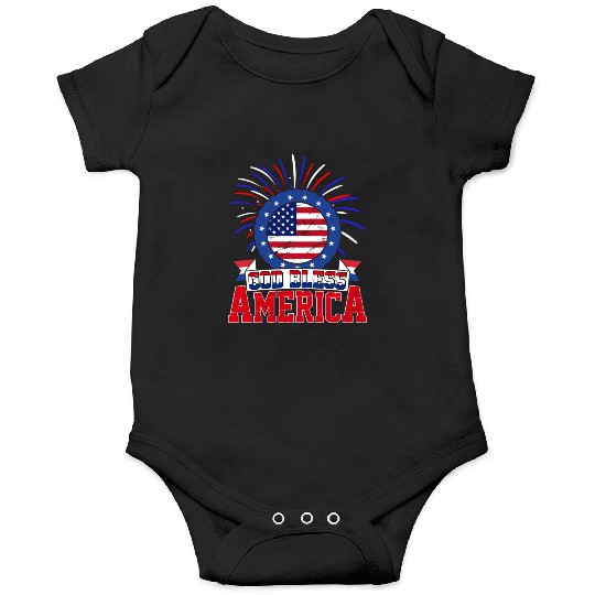 God Bless America Independence Day USA Patriot Onesies