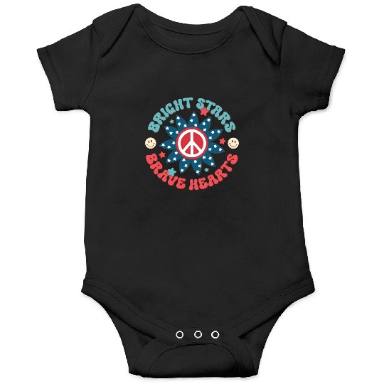 Bright Stars, Brave Hearts, Independence Day Onesies