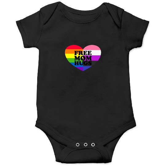Free Mom Hugs Gay Pride Genderfluid Flag Onesies