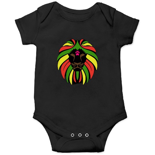 lion of the african forest with forest colors Onesies