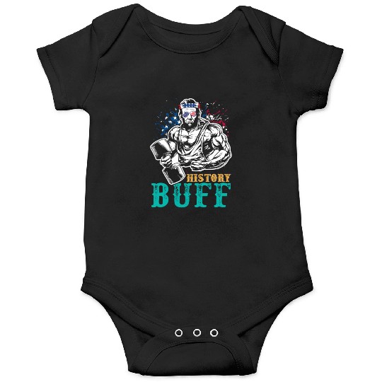 History Buff Independence Day Lincoln Patriot USA Onesies