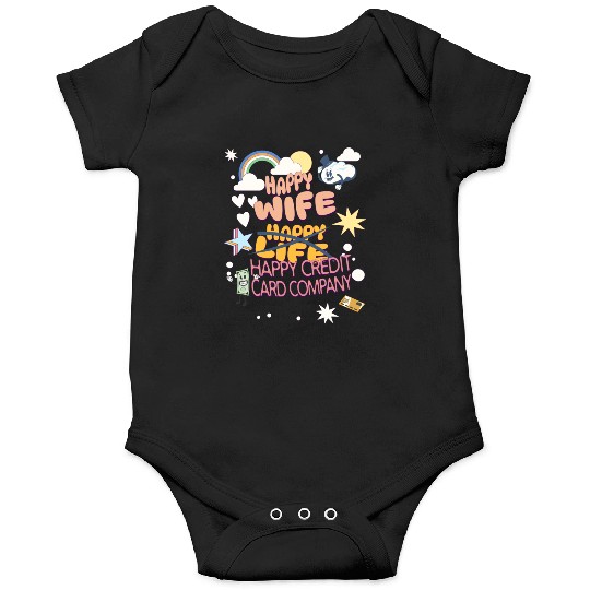 Happy Wife Happy Credit Card Company Onesies