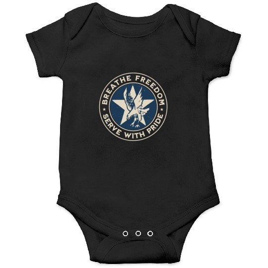 Air Force - Breathe freedom, serve with pride Onesies