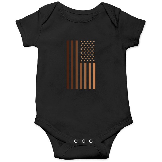 Melanin Usa Flag Onesies