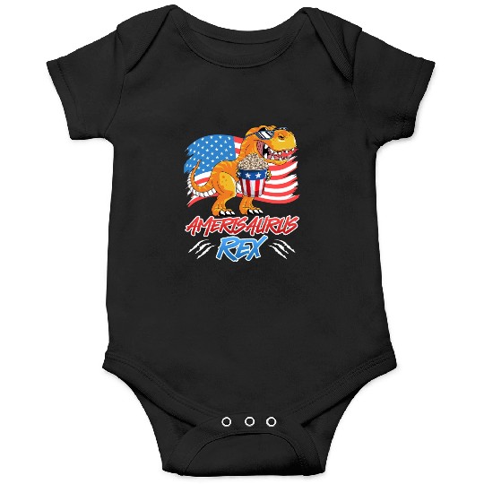 Amerisaurus Rex America Party Independence Day Onesies