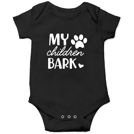 Dog My Children bark cute green Onesies