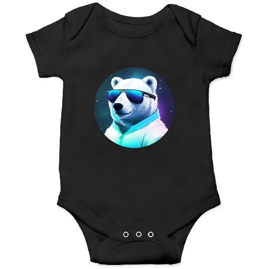 Cool polar bear with sunglasses Onesies