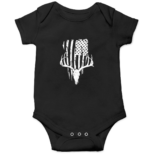 Deer Hunting American Flag Onesies