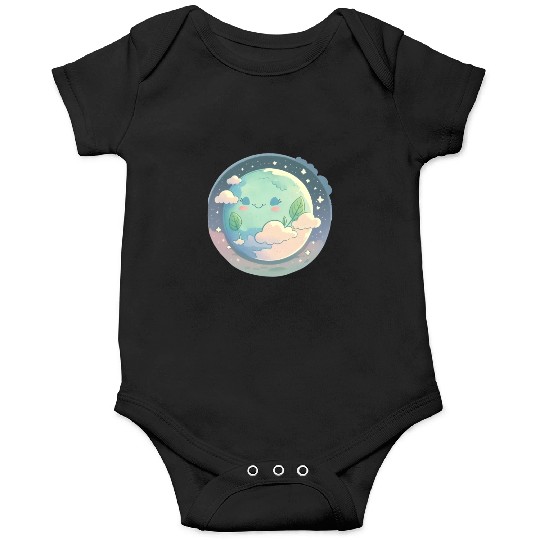 Earth Happy Cute Space Science Planet Environment Onesies