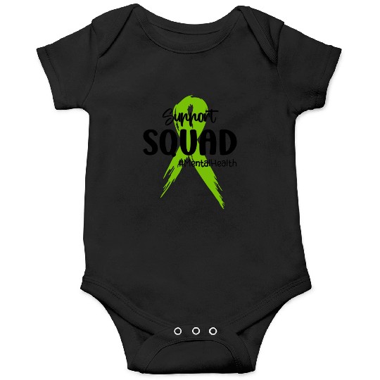 Support Squad Mental Health Awareness Lime Green Onesies