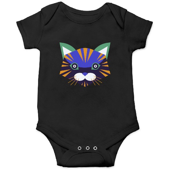 Colorful Cat Face Onesies