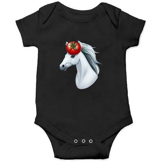 Horse Head Tomato - Creative Horse & Vegetable Onesies