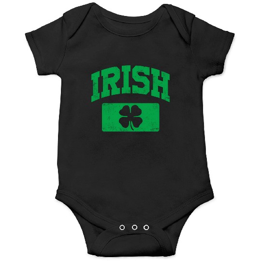 Distressed Irish Shammrock Clover St Patricks Day Onesies