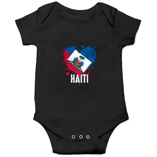 Haitian Vacation Haiti Flag Onesies