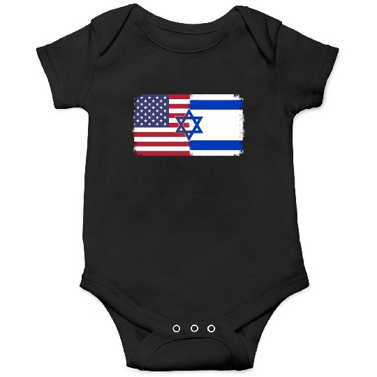 Israel Usa Flag Onesies