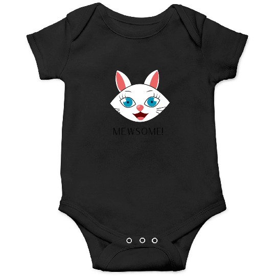 Mewsome White Cat Face Onesies