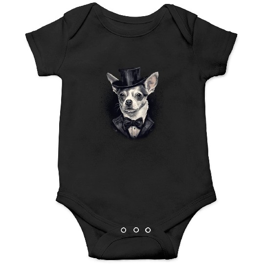 Chihuahua - France Red Wine French Gentleman Funny Onesies